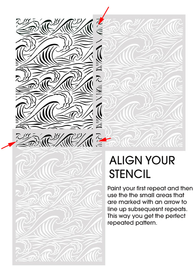 Meridian Pattern Design Meridian Wall Pattern Stencil – IdealStencils