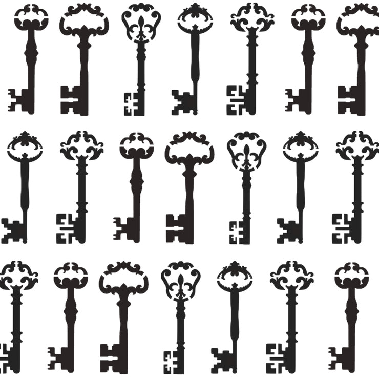 Antique Keys Stencil