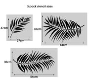 Areca Palm Leaf Stencil Pack x 3