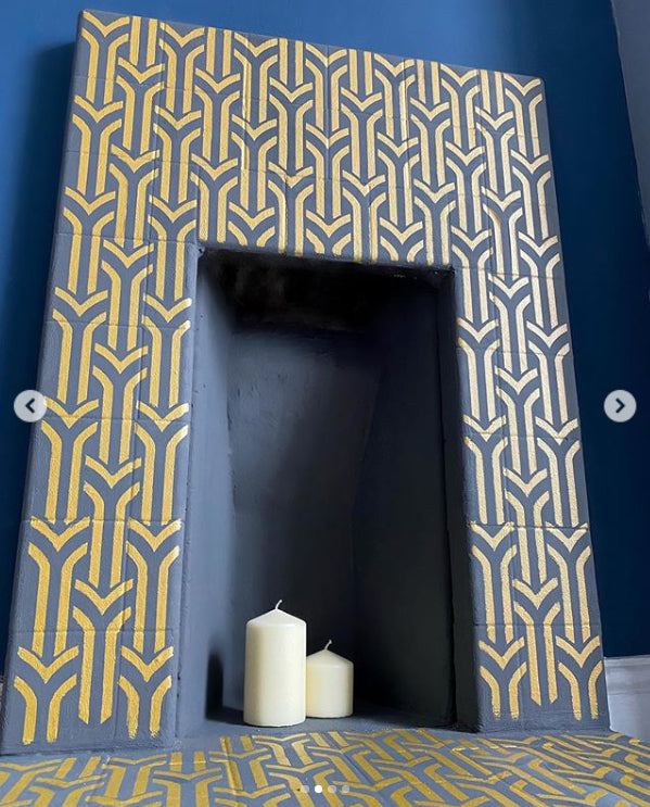 Art Deco arches pattern stencil