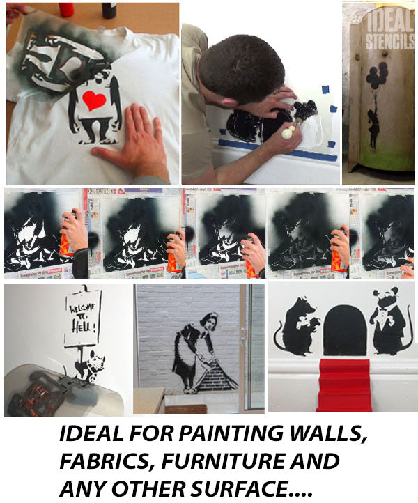 Banksy Life Size Stencil "Follow Your Dreams"