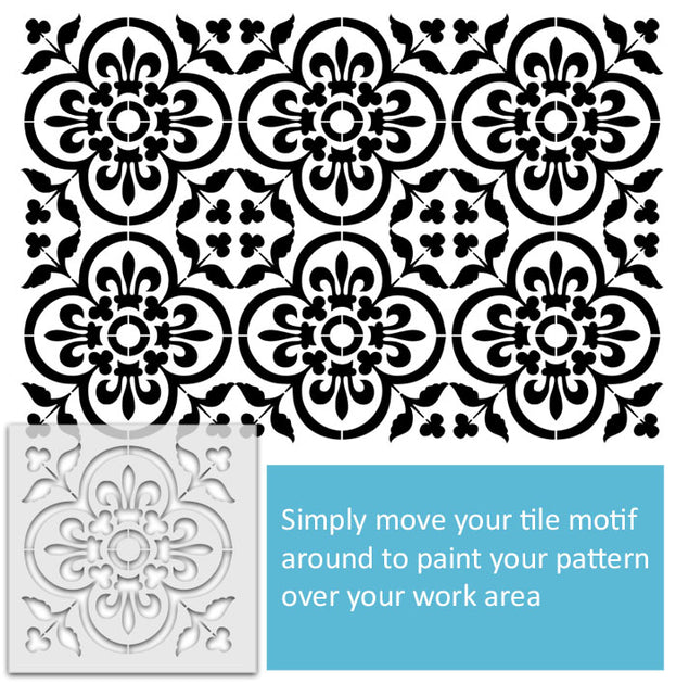 Basque Tiles Basque Tile Stencil | Home decor & Craft | Ideal Stencils – IdealStencils