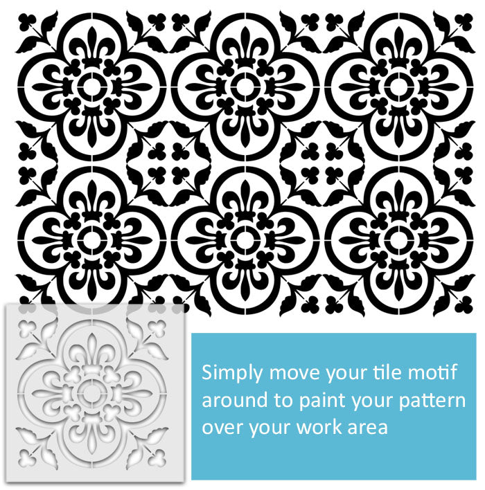 Basque Tiles Basque Tile Stencil | Home decor & Craft | Ideal Stencils – IdealStencils