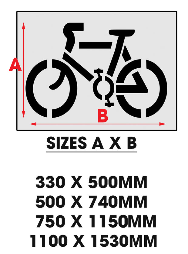 BICYCLE LANE FLOOR MARKING PAINTING STENCIL