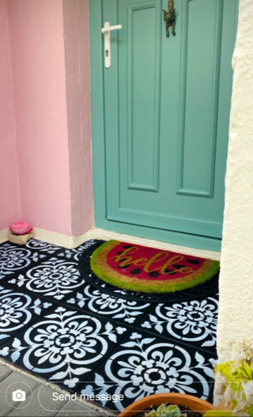 Basque Tiles Basque Tile & Floor Stencil by Ideal Stencils – IdealStencils