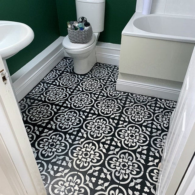 Basque Tiles Basque Tile & Floor Stencil by Ideal Stencils – IdealStencils
