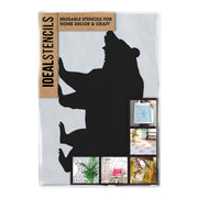 Bear Silhouette Stencil - IDEAL Stencils wholesale
