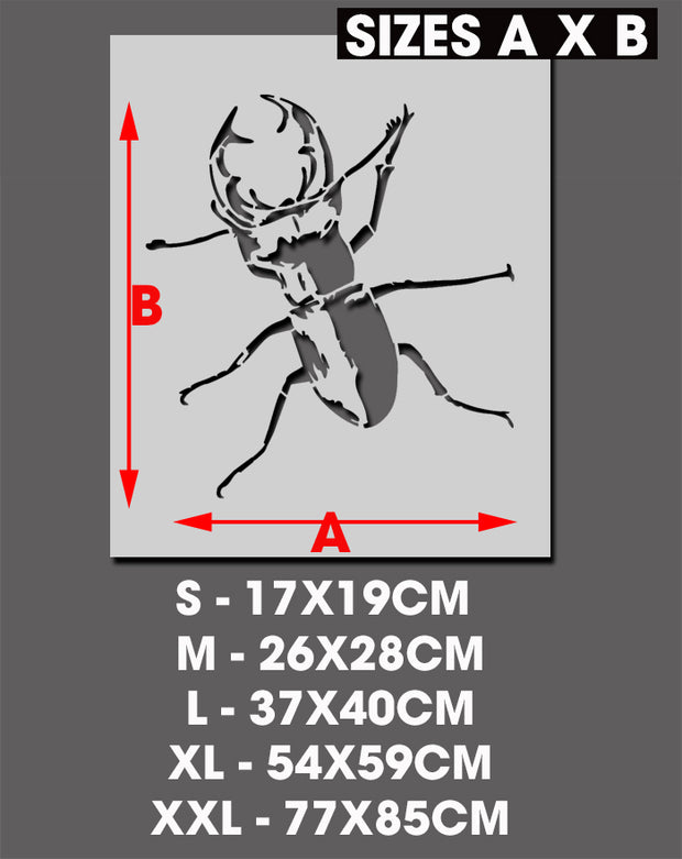 Stag Beetle Stencil