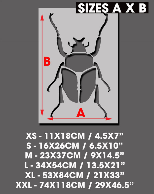Beetle Insect Stencil