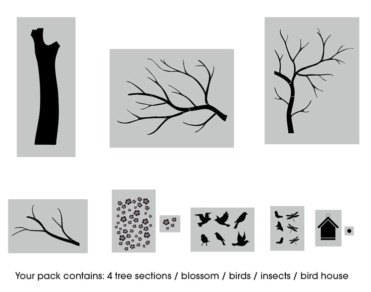 Nursery Blossom Tree Stencil