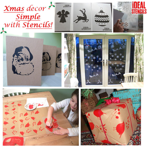 Naughty Elf Footprints Stencil