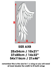 Angel Wings Stencil -  Closed Wings