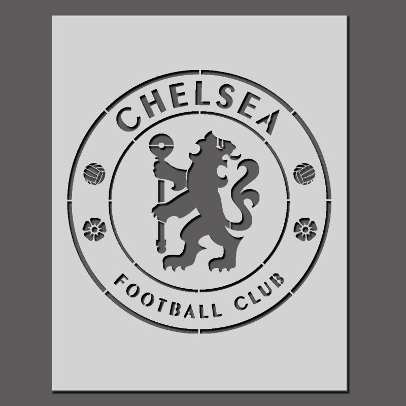FOOTBALL PITCH STENCIL, Kids Football Themed Bedroom Wall Decor ...