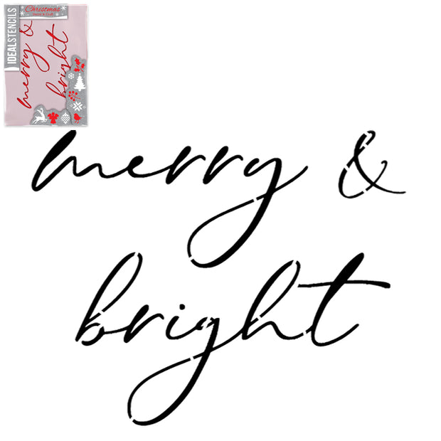 Merry & Bright Stencil