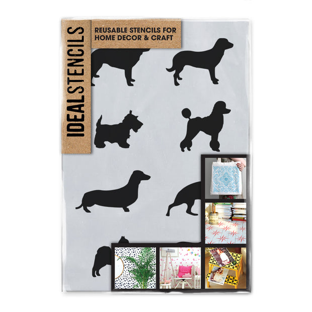 Dog breeds stencil