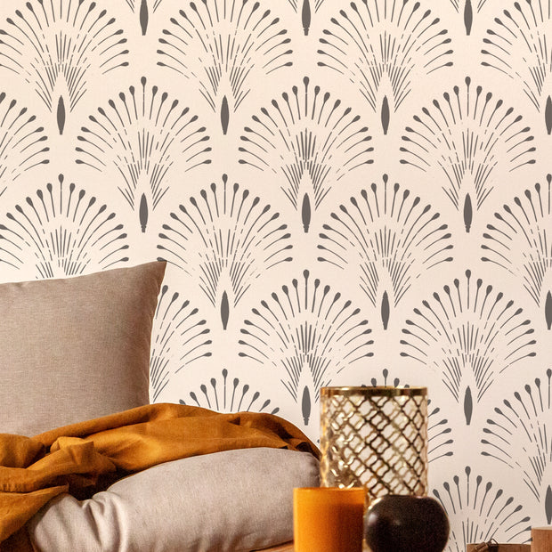 EMILE , Luxury Modern Classic Wallpaper Effect Stencil