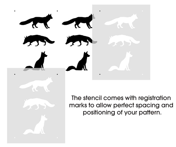 Fox Pattern Decor Stencil