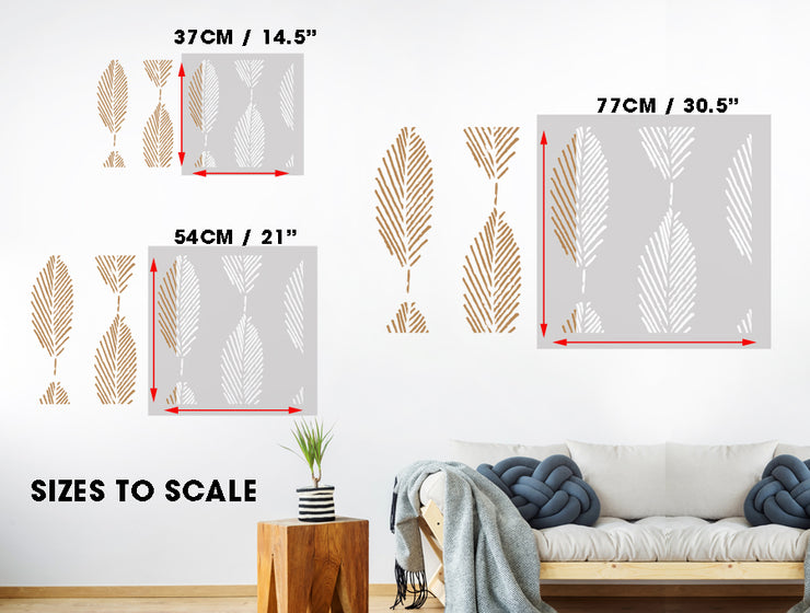 LEAVES Allover Wall Pattern STENCIL