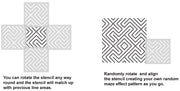 LABYRINTH Wall Pattern Geometric Stencil
