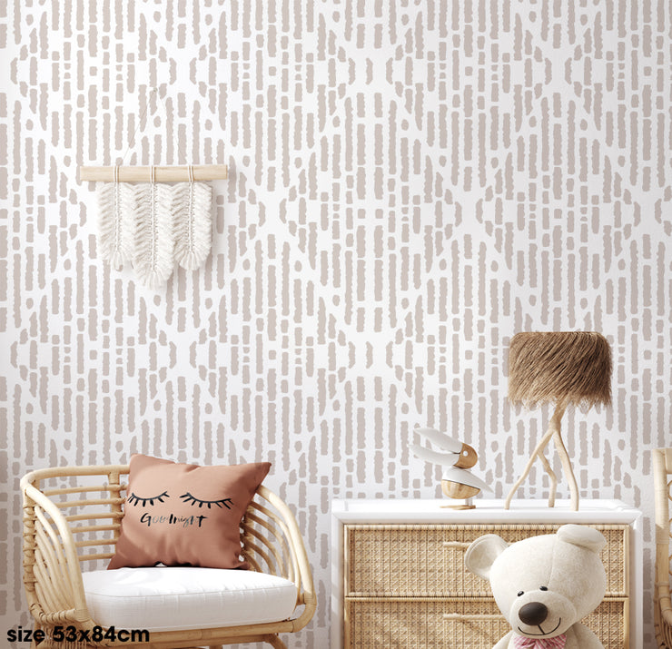 MAPULA Coastal Boho Wall Stencil, Ikat Style