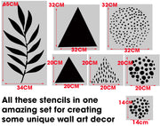 MODERNIA Abstract Shapes Wall Stencil Kit