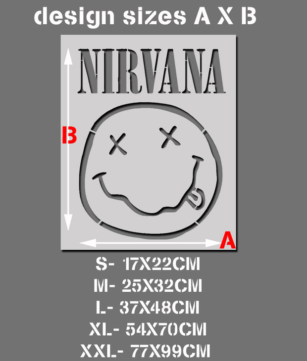 NIRVANA Smiley Face Stencil