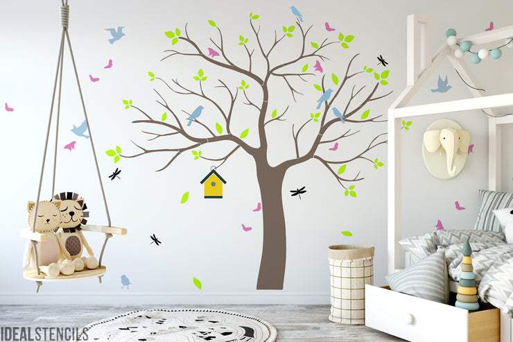 Nursery Tree Mural Stencil Set