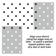 Scallop edge / Polka Dot Stencil Twin Pack