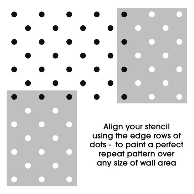 Scallop edge / Polka Dot Stencil Twin Pack