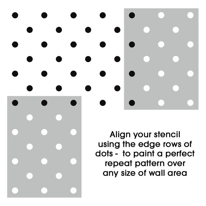 Scallop edge / Polka Dot Stencil Twin Pack