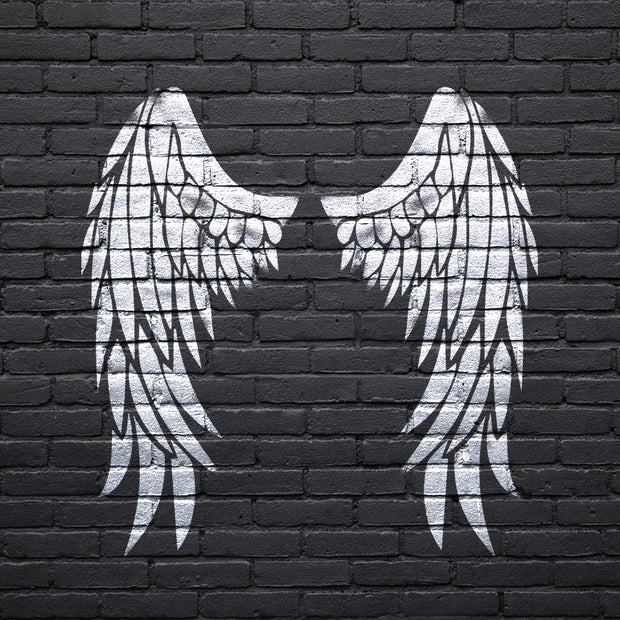 Angel Wings Stencil -  Closed Wings