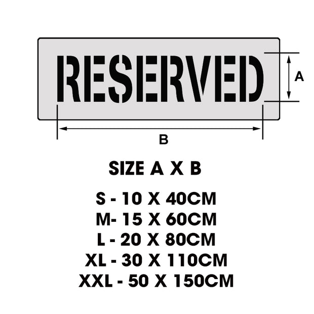 RESERVED parking Stencil