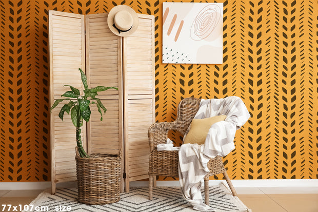 SKETCH Herringbone STENCIL - Wall Decor Pattern Stencil