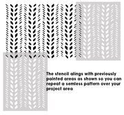 SKETCH Herringbone STENCIL - Wall Decor Pattern Stencil