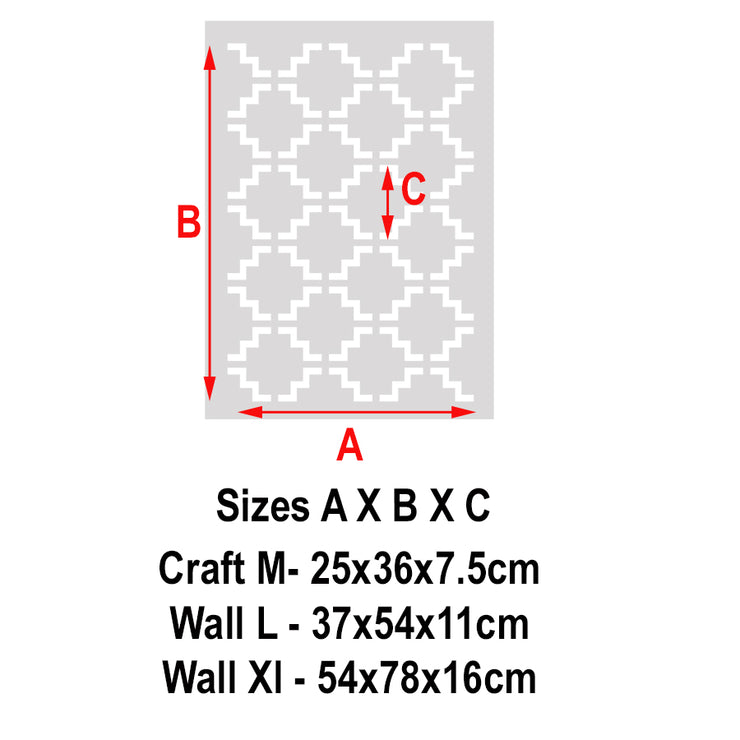 STRUCTURE Geometric Moroccan Pattern Stencil