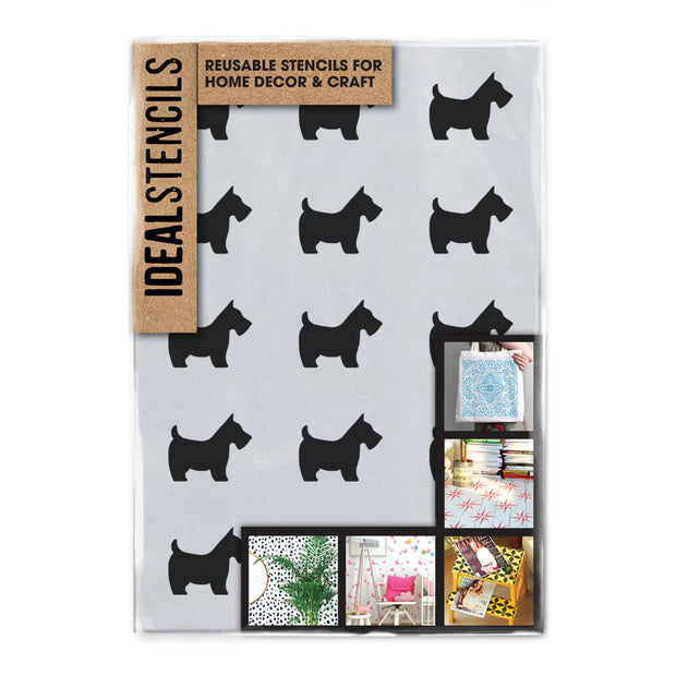 Scottie Dog Pattern Stencil - Ideal Stencils