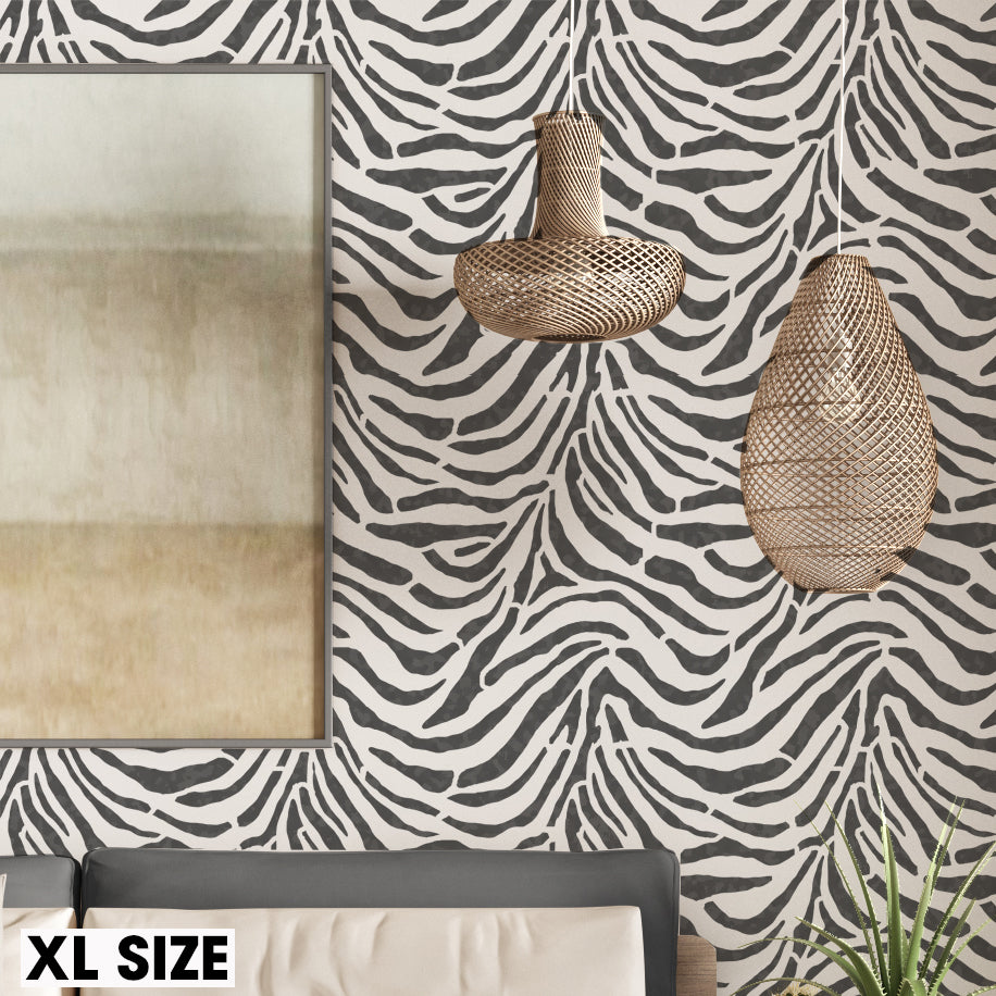 SERENGETI Zebra Stripes Stencil, Boho Animal Print Wall Decor ...