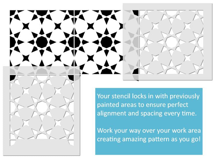 Agadir Tile & Floor Stencil