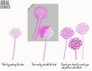 Allium Flower Wall Stencil