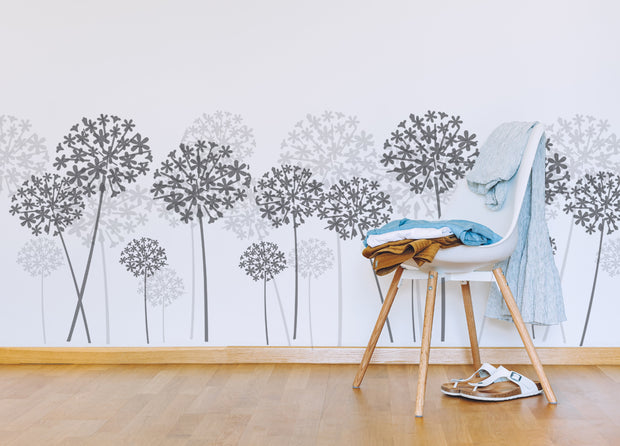 Allium Flower Wall Stencil