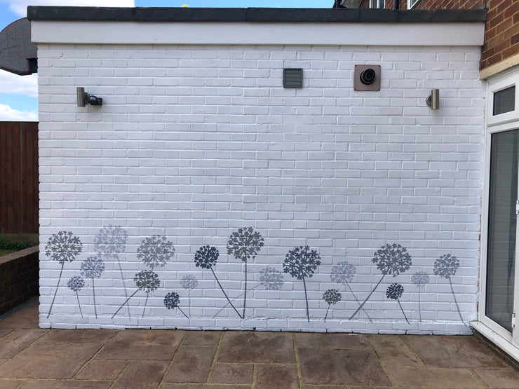 Allium Flower Wall Stencil
