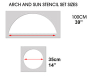 Boho Wall Arch & Sun Home Decorating Stencil Kit