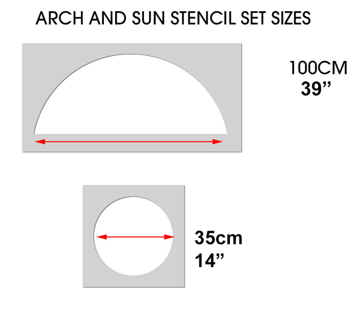 Boho Wall Arch & Sun Home Decorating Stencil Kit