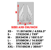 Angel Wings Stencil, CLOSED WINGS, Art Craft & Decor