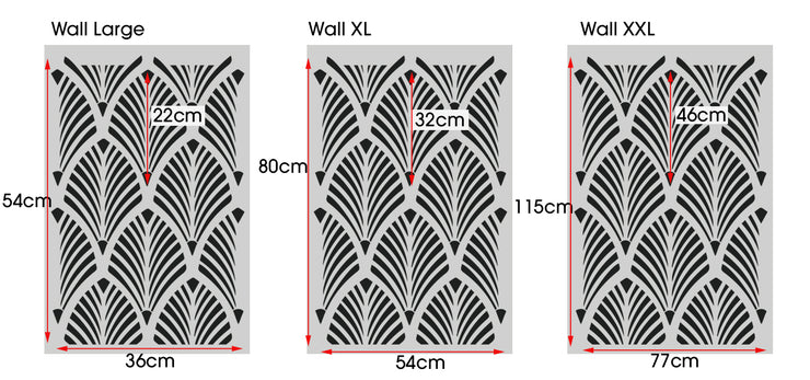 Art Deco Fan Pattern Stencil