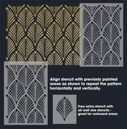 Art Deco Fan Pattern Stencil