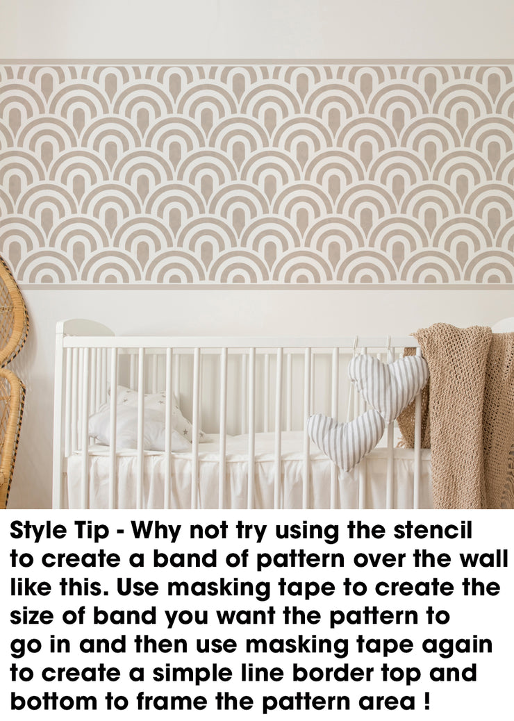 Vintage Arch Pattern Stencil