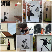 Banksy Flower Thrower Stencil - Life Size