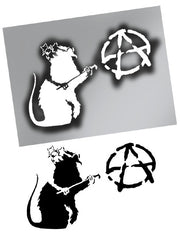 Banksy Anarchy Rat Stencil