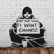 Banksy Beggar Life Size Stencil